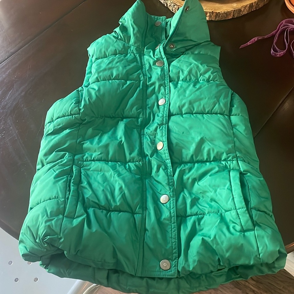 old navy green puffer